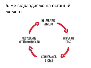 6. Не відкладаємо на останній
момент
 