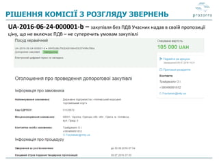 РІШЕННЯ КОМІСІЇ З РОЗГЛЯДУ ЗВЕРНЕНЬ
UA-2016-06-24-000001-b – закупівля без ПДВ Учасник надав в своїй пропозиції
ціну, що не включає ПДВ – не суперечить умовам закупівлі
 