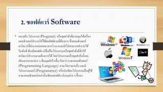 องค์ประกอบระบบคอมพิวเตอร์ | PPTX