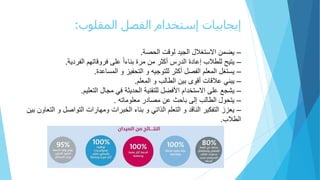 ‫المقلوب‬ ‫الفصل‬ ‫إستخدام‬ ‫إيجابيات‬:
–‫للتعجاهلعةنتلتع‬ ‫غ‬ ‫اضبخلتالس‬.
–‫ها‬ ‫ملتعف‬ ‫ةن‬ ‫لف‬ ‫لعل‬ً‫ت‬‫ء‬ ‫الب‬ ‫لبخلب‬ ‫ثلأك‬ ‫هالتعه‬ ‫لإع‬ ‫ادلعلط‬ ‫ا‬.
–‫عها‬ ‫فازلةلتعبس‬ ‫ةجاهلةلتع‬ ‫لعل‬ ‫للأك‬ ‫غللتعبالملتعف‬ ‫اس‬.
–‫لةلتعبالم‬ ‫ع‬ ‫تلأنةىلباخلتعط‬ ‫ن‬ ‫يلع‬ ‫اب‬.
–‫الام‬ ‫للتع‬ ‫لفيلبج‬ ‫ها‬ ‫لتع‬ ‫ا‬ ‫فهتملتألفضللعل‬ ‫لتالس‬ ‫اشجعلعل‬.
–‫هل‬ ‫لبالةب‬ ‫ه‬ ‫لعخلب‬ ‫لب‬ ‫لإع‬ ‫ع‬ ‫ةللتعط‬ ‫ا‬.
–‫للةلتع‬ ‫ةت‬ ‫تتلتع‬ ‫تتلةب‬ ‫ءلتعفب‬ ‫يلةلب‬ ‫الملتعلت‬ ‫نهلةلتع‬ ‫لتع‬ ‫فكا‬ ‫ااززلتع‬‫ةخلباخل‬ ‫ا‬
‫تعط‬.
 