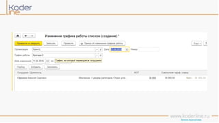 Учет рабочего времени в программе «1С:Зарплата и управление персоналом 8» ред. 3