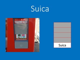 Suica
iD
楽天Edy
nanaco
WAON
Suica
 