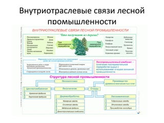 Внутриотраслевые связи лесной
промышленности
 