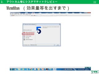 2. 　アウトカム毎にシステマティックレビュー
　 RevMan （効果量等を出すまで）
25
 