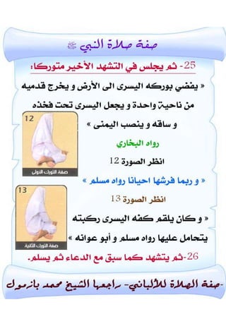 صفة صلاة النبي صلى الله عليه وسلم من التكبير الى التسليم