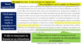 Βασικοί
νοηματικοί άξονες:
- Πώς θα πρέπει οι
πολίτες, που
αγαπούν την
πατρίδα, να
συμπεριφέρονται στο
δημόσιοβίο τους.
Οι αξίες του πατριωτισμού, της
θρησκείας και της συλλογικότητας.
Ο Μακρυγιάννης στο πνεύμα του ατομισμού και του εγώ
αντιπαραθέτει τις αξίες της συνεργασίας, της συλλογικής δράσης και
της αλληλοβοήθειας.
Μεταφορά που κάνει το λόγο ζωντανό και παραστατικό.
Πώς καταλαβαίνετε αυτή τη φράση του Μακρυγιάννη;
 