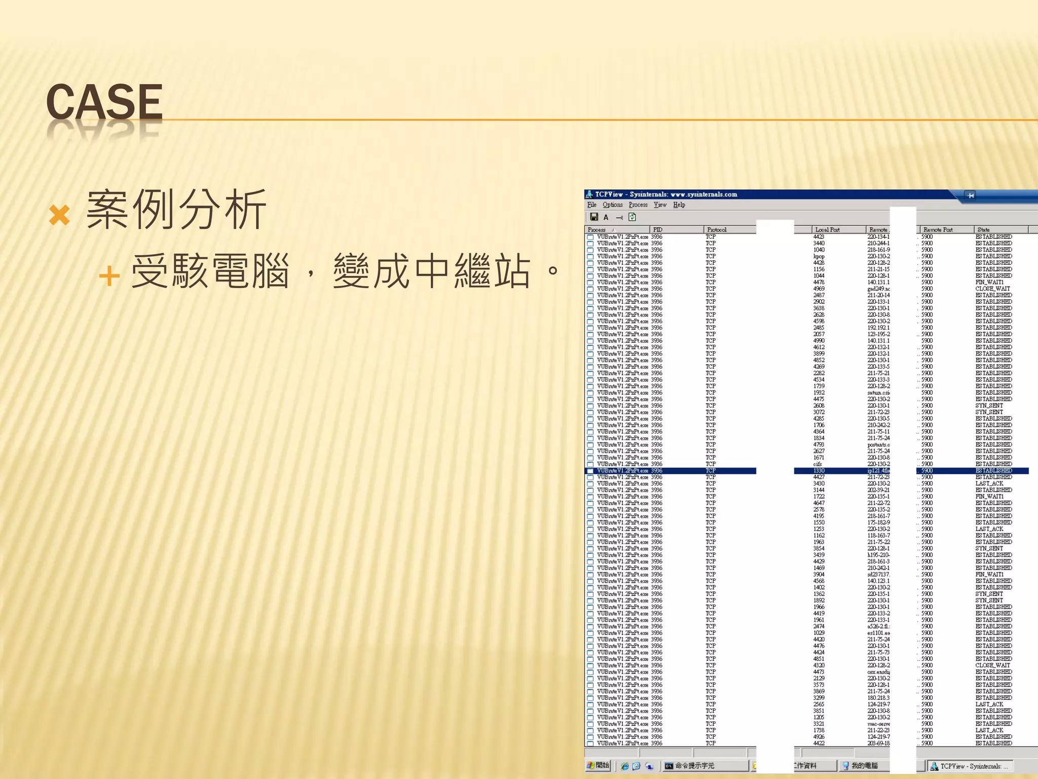台科大網路鑑識課程封包分析及中繼站追蹤| PDF