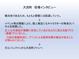 聖地巡礼と経済の活性化をめぐる景観形成に関して