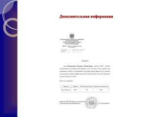 Дополнительная информацияДополнительная информация
 