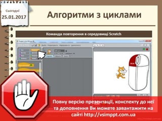 Урок 22 для 4 класу - Алгоритми з циклами