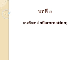 บทที่ 5
การอักเสบ(inflammation)
 