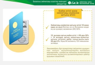 Базалық зейнетақы есептеу кезіндегі
қағидаттар
 