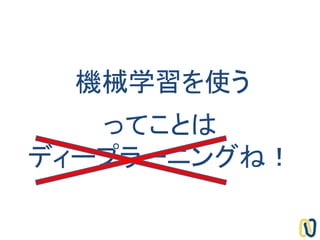 機械学習を使う
ってことは
ディープラーニングね！
 