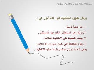 أسس بناء الخطة السنويه | PDF