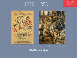 Natalia Goncharova, Cyclist, 1913
DADA ?????? ??????
?????????
History
Cover of Anna Blume, Kurt Schwitters, 1919
1920 -1850
 