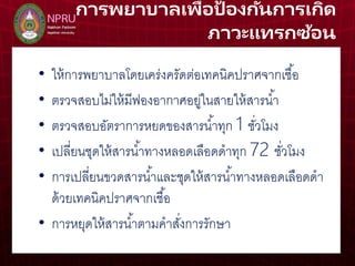 การให สารละลายทางหลอดเล อดดำ