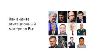 Как видите
агитационный
материал Вы:
 