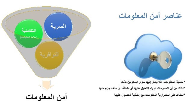 من عناصر امن المعلومات