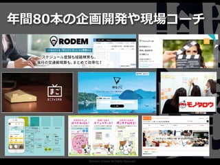 Toshihiro Ichitani All Rights Reserved.
年間80本の企画開発や現場コーチ
 