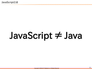 JavaScriptとは
JavaScript ≠ Java
11
 