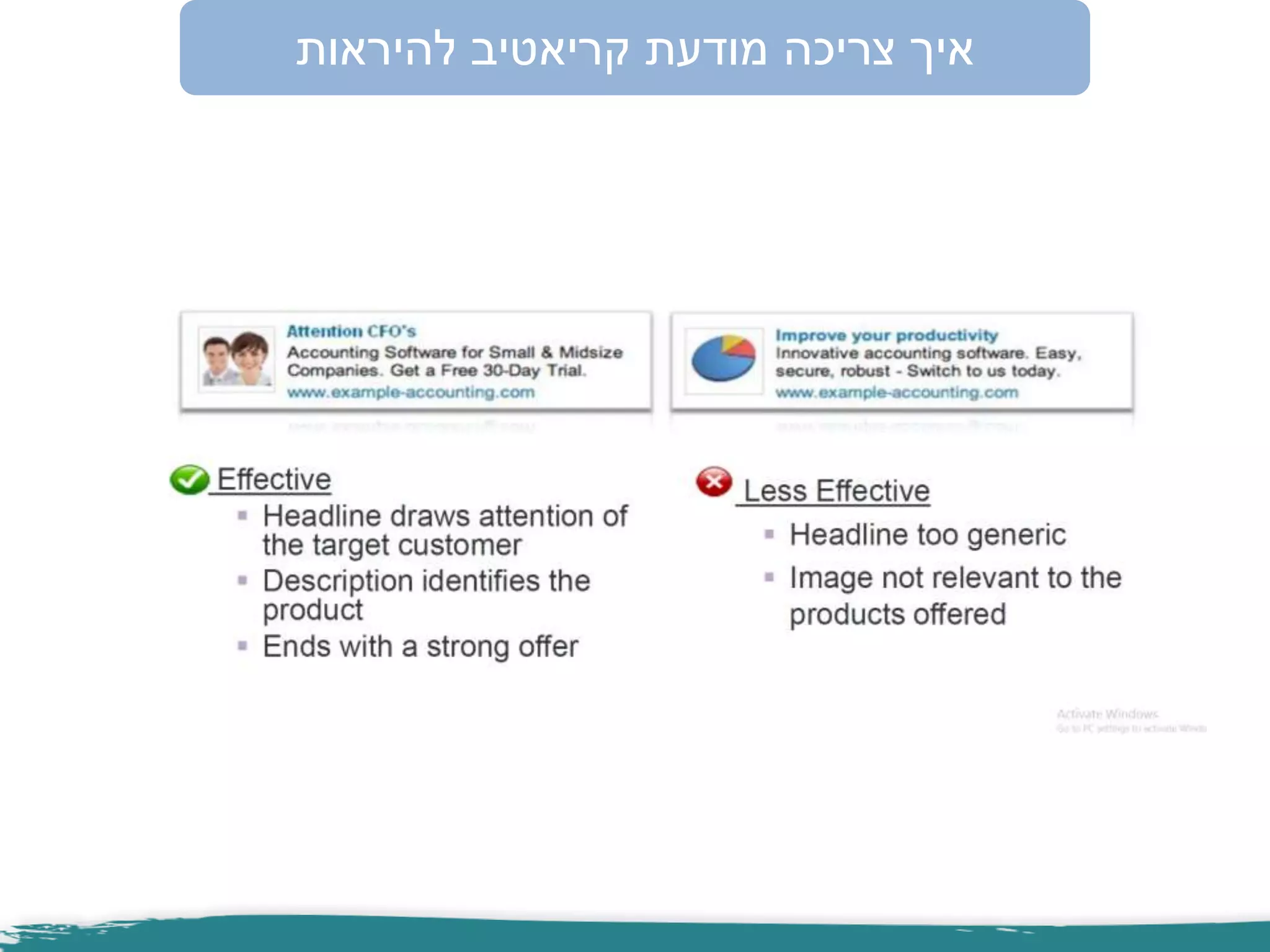 ‫מודעת‬ ‫צריכה‬ ‫איך‬‫קריאטיב‬‫להיראות‬
 