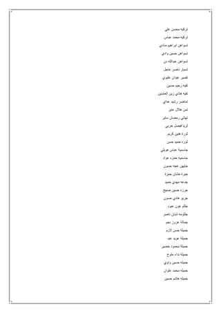 ‫علي‬ ‫محسن‬ ‫تركيه‬
‫عباس‬ ‫محمد‬ ‫تركيه‬
‫منادي‬ ‫ابراهيم‬ ‫تسواهن‬
‫وادي‬ ‫حسين‬ ‫تسواهن‬
‫دن‬ ‫عبدالله‬ ‫تسواهن‬
‫عاجل‬ ‫ناصر‬ ‫تسيار‬
‫عليوي‬ ‫عيدان‬ ‫تفسير‬
‫حسين‬ ‫رحيم‬ ‫تقيه‬
‫العابدين‬ ‫زين‬ ‫هادي‬ ‫تقيه‬
‫عداي‬ ‫رشيد‬ ‫تماضر‬
‫عايز‬ ‫هالل‬ ‫تمن‬
‫ساير‬ ‫رمضان‬ ‫تهاني‬
‫حربي‬ ‫فيصل‬ ‫ثريا‬
‫كريم‬ ‫هنين‬ ‫ثورة‬
‫حسن‬ ‫حميد‬ ‫ثوره‬
‫جاسمية‬‫هويلي‬ ‫عباس‬
‫عواد‬ ‫حمزه‬ ‫جاسميه‬
‫حسون‬ ‫عجه‬ ‫جايهن‬
‫حمزة‬ ‫خشان‬ ‫جبرة‬
‫حميد‬ ‫مهدي‬ ‫جدعه‬
‫صبيح‬ ‫حسين‬ ‫جرزه‬
‫حسون‬ ‫هادي‬ ‫جريو‬
‫عبود‬ ‫عون‬ ‫جلثم‬
‫ناصر‬ ‫شنان‬ ‫جلثومه‬
‫نجم‬ ‫عزوز‬ ‫جمالة‬
‫الزم‬ ‫حسن‬ ‫جميلة‬
‫عبد‬ ‫عويد‬ ‫جميلة‬
‫خضير‬ ‫محمود‬ ‫جميلة‬
‫ملوح‬ ‫نداء‬ ‫جميلة‬
‫واوي‬ ‫حسين‬ ‫جميله‬
‫علوان‬ ‫محمد‬ ‫جميله‬
‫حسين‬ ‫هاشم‬ ‫جميله‬
 