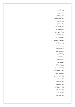 ‫محمود‬ ‫علي‬ ‫رقية‬
‫والي‬ ‫فلحي‬ ‫رقية‬
‫جنيدي‬ ‫كريم‬ ‫رقية‬
‫عبدالخضر‬ ‫محمد‬ ‫رقية‬
‫كريم‬ ‫وفي‬ ‫رقية‬
‫لكن‬ ‫محمد‬ ‫ركن‬
‫وروش‬ ‫عطية‬ ‫ركية‬
‫تايه‬ ‫معيوف‬ ‫رمانه‬
‫صوين‬ ‫سداوي‬ ‫رمزة‬
‫عجيل‬ ‫عبدالله‬ ‫رهية‬
‫بشير‬ ‫عاشور‬ ‫رهيفة‬
‫حالوب‬ ‫خرنوب‬ ‫رهيفه‬
‫كاظم‬ ‫جودة‬ ‫رواء‬
‫صخر‬ ‫سعد‬ ‫رومية‬
‫سلطان‬ ‫بري‬ ‫رويدة‬
‫عمير‬ ‫جعاز‬ ‫رويعة‬
‫خلوف‬ ‫لفتة‬ ‫رياسة‬
‫حمود‬ ‫عبة‬ ‫ريحة‬
‫العالي‬ ‫عبد‬ ‫ريسية‬
‫جابر‬ ‫محمد‬ ‫ريم‬
‫كاظم‬ ‫فاضل‬ ‫ريهام‬
‫حسين‬ ‫خواف‬ ‫زعيلة‬
‫خشجوري‬ ‫شكية‬ ‫زغيرة‬
‫شحيت‬ ‫جابر‬ ‫زكريا‬
‫عبدالحسين‬ ‫جابر‬ ‫زكية‬
‫عديم‬ ‫حاتم‬ ‫زكية‬
‫شهيب‬ ‫حسن‬ ‫زكية‬
‫خليف‬ ‫زويد‬ ‫زكية‬
‫زغير‬ ‫سعدون‬ ‫زكية‬
‫غالي‬ ‫شفاته‬ ‫زكية‬
‫داود‬ ‫شيال‬ ‫زكية‬
‫زوير‬ ‫عباس‬ ‫زكية‬
 