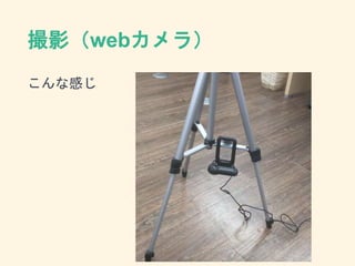 撮影（webカメラ）
こんな感じ
 