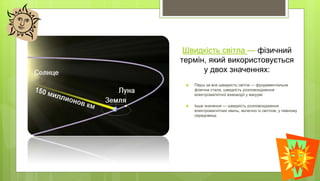Швидкість світла | PPT