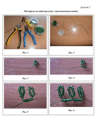 Додаток 2
Матеріали до майстер-класу з виготовлення ялинки
Рис. 1 Рис. 2
Рис. 3 Рис. 4
Рис. 5
Рис. 6
 