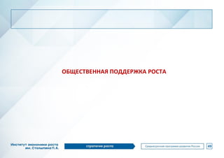 ОБЩЕСТВЕННАЯ ПОДДЕРЖКА РОСТА
49
 