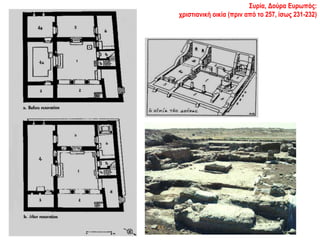 Συρία, Δούρα Ευρωπός:
χριστιανική οικία (πριν από το 257, ίσως 231-232)
 