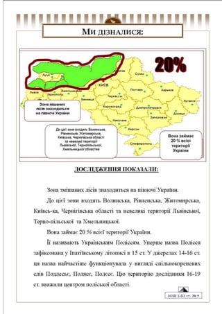 Українське Полісся – зона мішаних лісів | PDF