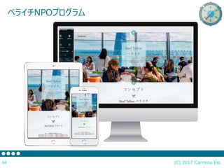 (C) 2017 Carmina Inc.64
ペライチNPOプログラム
 