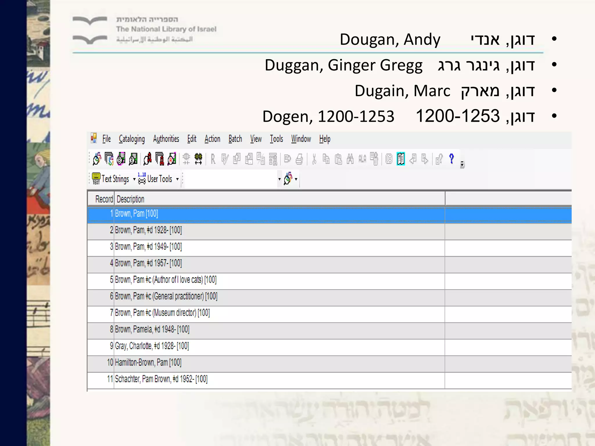•‫דוגן‬,‫אנדי‬Dougan, Andy
•‫דוגן‬,‫גרג‬ ‫גינגר‬Duggan, Ginger Gregg
•‫דוגן‬,‫מארק‬Dugain, Marc
•‫דוגן‬,1200-1253Dogen, 1200-1253
 