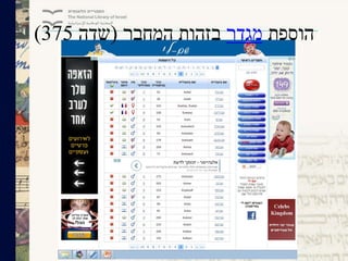 ‫הוספת‬‫מגדר‬‫המחבר‬ ‫בזהות‬(‫שדה‬375)
 