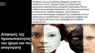 Διαφορές της
προσωπικότητας
του ήρωα και του
αναγνώστη
Υπάρχουν όμως και αξιόλογες διαφορές μεταξύ των
προσώπων αυτών. Σήμερα πολλές μη κυβερνητικές
οργανώσεις ασχολούνται με ζητήματα προστασίας τέτοιων
παιδιών και γενικότερα οικογενειών, έτσι ώστε να μειώνονται
οι περιπτώσεις παιδικής εργασίας, κακοποίησης ή
κοινωνικού αποκλεισμού. Διαφημιστικές εκστρατείες τέτοιων
οργανώσεων προειδοποιούν τους σημερινούς εφήβους και
έτσι ζητήματα σαν αυτά που περιγράφονται στο βιβλίο
αποφεύγονται.
 