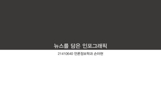 뉴스를 담은 인포그래픽
21410640 언론정보학과 손아현
 