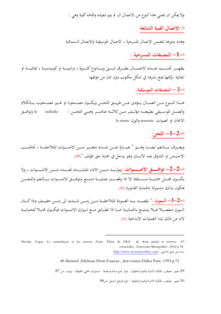 :
/
-1-:
.
-2-:
:le mélodie
armoniele rytme
-2-1-:
"
")48(
-2-2-:
)49(
-2-3-:"
)50(
47:Nicolas ,Topas. La contrefaçon et les uvres d arts. Thèse de DEA de droit pénal et science
criminelles . Université Montpellier ; 2002.p 55.
:http://www.memoireonline.com
48-Bernard ,Edelman.Droit d auteur , doit voisins.Dallez.Paris .1993.p 71
49:......87.
50:...88
 