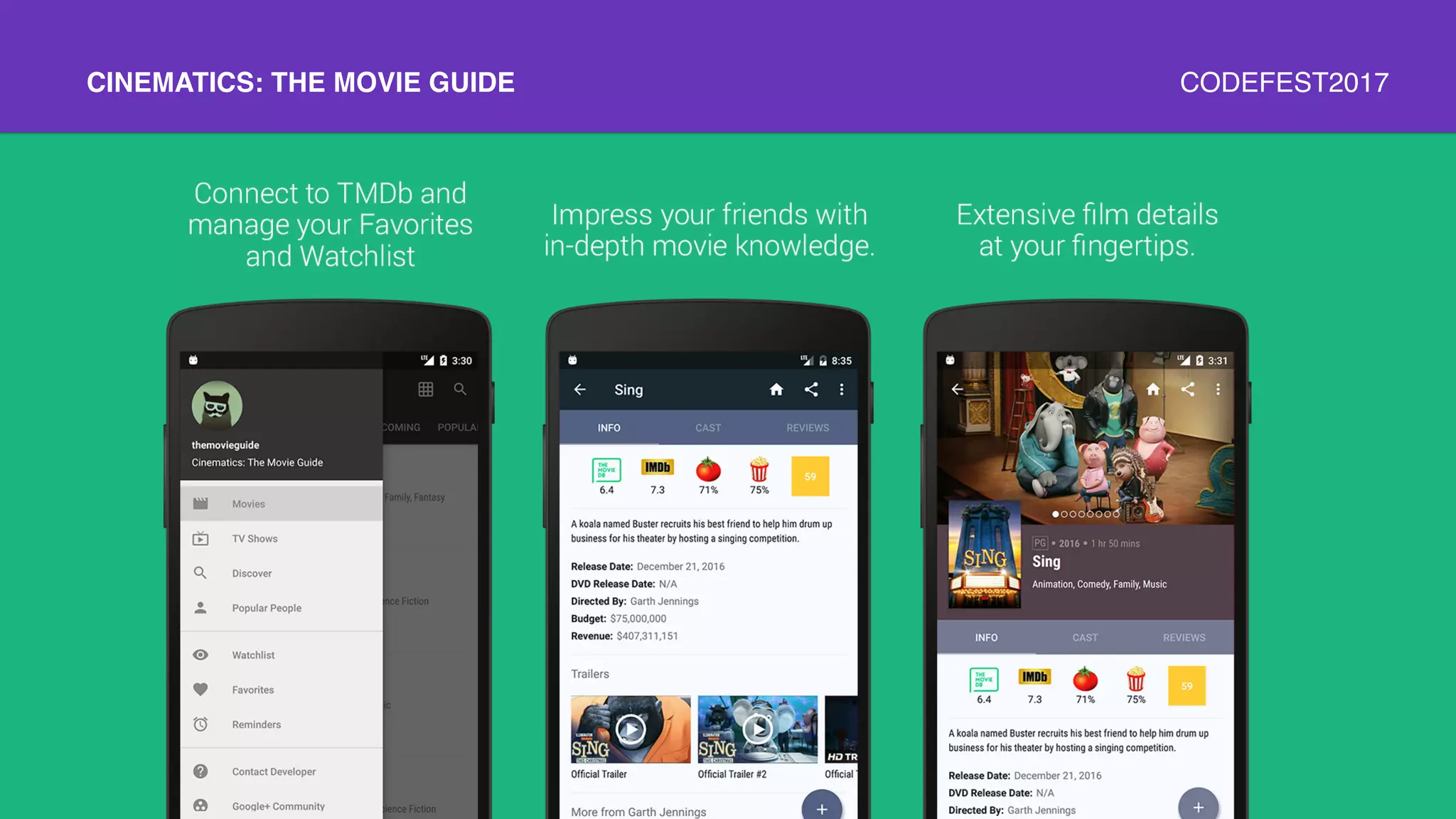 CINEMATICS: THE MOVIE GUIDE CODEFEST2017
 