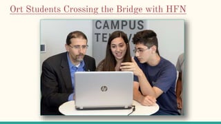 Ort Students Crossing the Bridge with HFN
 