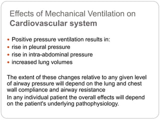 Effects of Mechanical Ventilation on PATIENT BODY | PPTX