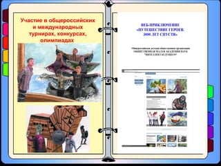 Участие в общероссийских
и международных
турнирах, конкурсах,
олимпиадах
 