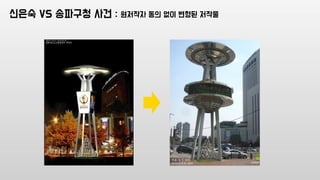 신은숙 VS 송파구청 사건 : 원저작자 동의 없이 변형된 저작물
 