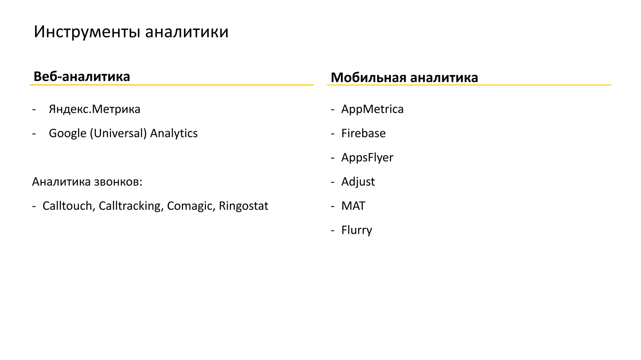 Ставим систему аналитики
 