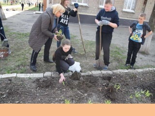 Благоустройство территории школы. Наш вклад в экологию родного края.