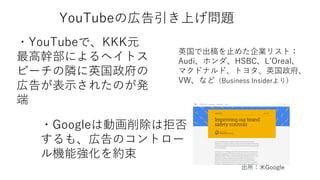 YouTubeΎڸϤ}
?YouTubeǡKKKԪ
ߎֲˤإȥ
ԩ`OӢ
ڸ椬ʾ줿Τk

Ӣǳֹ᤿Iꥹȣ
AudiۥHSBCLOreal
ޥɥʥɡȥ西Ӣ
VWʤɣBusiness Insider꣩
?GoogleτӻϾܷ
⡢ڸΥȥ`
C܏s
Google
 