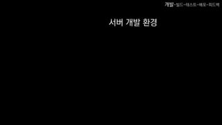 Linux와 Python을 사용하는 서버 개발 환경
개발-빌드-테스트-배포-피드백
 