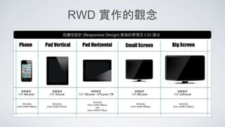 RWD 實作的觀念
 
