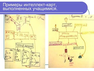 Примеры интеллект-карт,
выполненных учащимися.
 